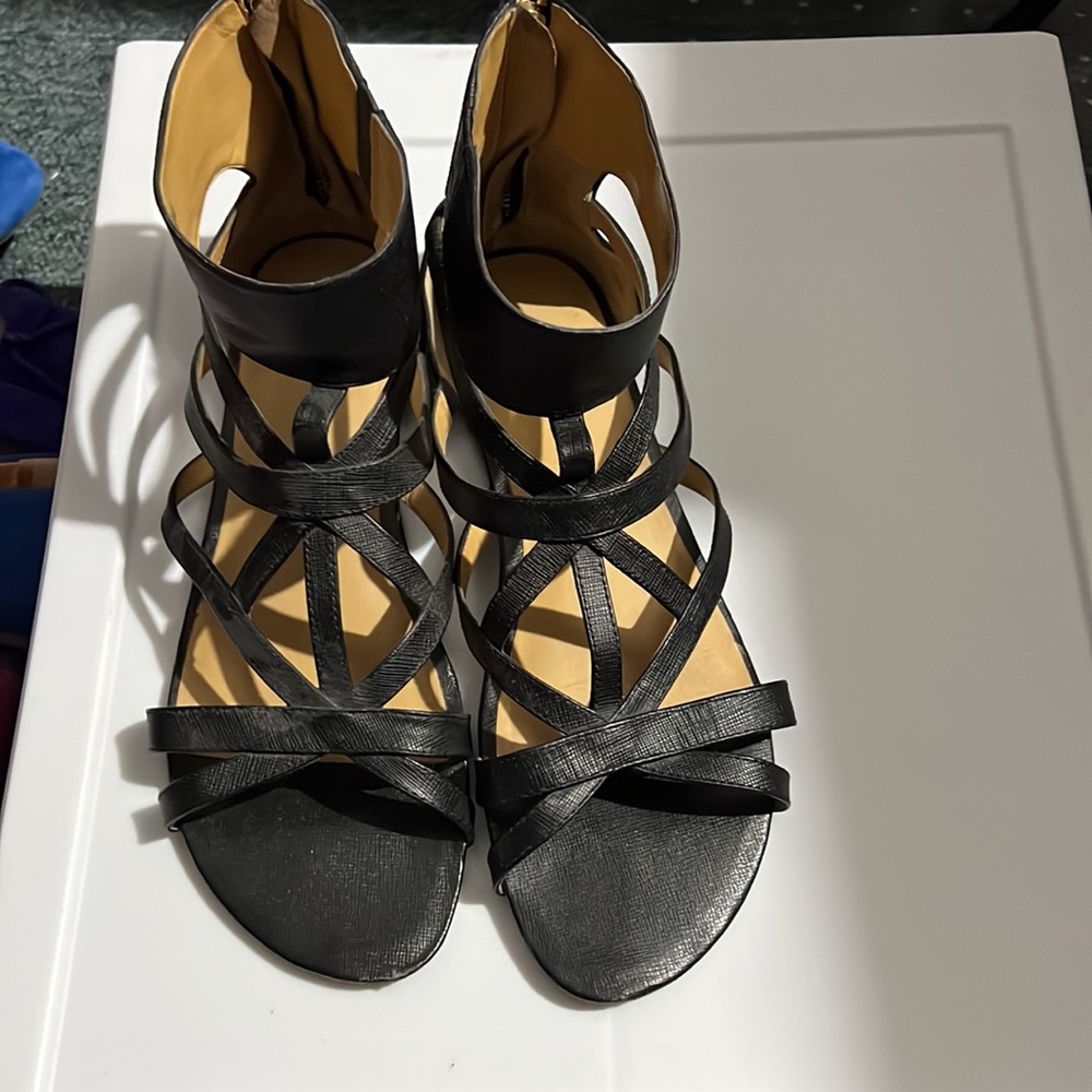 Nine West Zip up Sandals Size 8.5